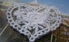 Accessories - 10 Pcs Of Lovely White Filigree Floral Heart Cotton Lace Doily 50x55mm A4840