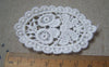 Accessories - 10 Pcs Of Lovely White Filigree Floral Huge Cotton Lace Doily 50x68mm A4907