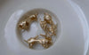 Accessories - 10 Pcs Of Matte Gold Tone Brass Hige Heel Shoes Charms Pendants 7x20mm A7220