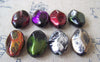 Accessories - 10 Pcs Of Mixed Color Acrylic Irregular Shape Painted Acrylic Beads 18x27mm A3476