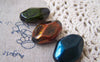 Accessories - 10 Pcs Of Mixed Color Acrylic Irregular Shape Painted Acrylic Beads 18x27mm A3476