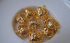 Accessories - 10 Pcs Of Non Tarnish 16K Gold Color Brass 3D Filigree Heart Charms 11x13mm A2261