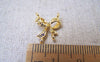 Accessories - 10 Pcs Of Non Tarnish 16K Gold Color Brass Bow Tie Knot Charms 12x14mm A2266