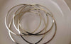 Accessories - 10 Pcs Of Platinum White Gold Tone Brass Seamless Rings 40mm 18gauge A7371