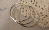 Accessories - 10 Pcs Of Platinum White Gold Tone Brass Seamless Rings 40mm 18gauge A7371