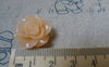 Accessories - 10 Pcs Of Resin Bright Pink Round Flower Cameo 21mm A5481