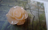 Accessories - 10 Pcs Of Resin Bright Pink Round Flower Cameo 21mm A5481