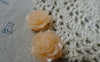 Accessories - 10 Pcs Of Resin Bright Pink Round Flower Cameo 21mm A5481