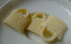 Accessories - 10 Pcs Of Resin Light Yellow Basketweave Handbag Cameo Size 23x26mm A5698
