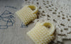 Accessories - 10 Pcs Of Resin Light Yellow Basketweave Handbag Cameo Size 23x26mm A5698