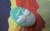 Accessories - 10 Pcs Of Resin Oval White Swan On Blue Cameo 18x25mm A4661