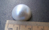 Accessories - 10 Pcs Of Resin Pearl White Round Cameo Cabochons 20mm A3622