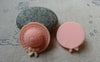 Accessories - 10 Pcs Of Resin Pink Bow Summer Hat Cameo Size 26x29mm A5677