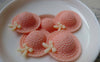 Accessories - 10 Pcs Of Resin Pink Bow Summer Hat Cameo Size 26x29mm A5677