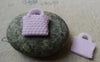 Accessories - 10 Pcs Of Resin Purple Basketweave Handbag Cameo Size 16x18mm A5695
