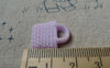 Accessories - 10 Pcs Of Resin Purple Basketweave Handbag Cameo Size 16x18mm A5695