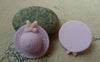 Accessories - 10 Pcs Of Resin Purple Bow Summer Hat Cameo Size 26x29mm A5609