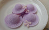 Accessories - 10 Pcs Of Resin Purple Bow Summer Hat Cameo Size 26x29mm A5609