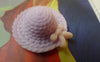 Accessories - 10 Pcs Of Resin Purple Bow Summer Hat Cameo Size 26x29mm A5609