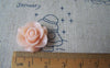 Accessories - 10 Pcs Of Resin Round Flower Cameo 21mm Mixed Color A4711