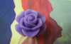 Accessories - 10 Pcs Of Resin Vintage Light Purple Round Flower Cameo 21mm A4697