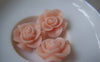 Accessories - 10 Pcs Of Resin Vintage Pink Round Flower Cameo 21mm A4703
