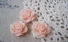 Accessories - 10 Pcs Of Resin Vintage Pink Round Flower Cameo 21mm A4703