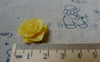 Accessories - 10 Pcs Of Resin Vintage Yellow Round Flower Cameo 21mm A5470
