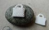 Accessories - 10 Pcs Of Resin White Basketweave Handbag Cameo Size 16x18mm A5692