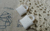 Accessories - 10 Pcs Of Resin White Basketweave Handbag Cameo Size 16x18mm A5692