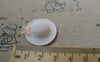 Accessories - 10 Pcs Of Resin White Bow Summer Hat Cameo Size 26x29mm A5615