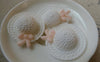 Accessories - 10 Pcs Of Resin White Bow Summer Hat Cameo Size 34x38mm A5614