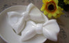 Accessories - 10 Pcs Of Resin White Bow Tie Knot Cameo Cabochon 43x59mm A3138