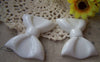 Accessories - 10 Pcs Of Resin White Bow Tie Knot Cameo Cabochon 43x59mm A3138
