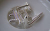 Accessories - 10 Pcs Of Silver Tone Brass Screw Thread Cuff Links Cufflinks With 8mm Pad A429