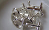 Accessories - 10 Pcs Of Silver Tone Lovely Cuff Links Cufflinks With Round Bezel Setting Match 12mm Cameo A2618