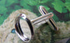 Accessories - 10 Pcs Of Silver Tone Lovely Cuff Links Cufflinks With Round Bezel Setting Match 12mm Cameo A2618