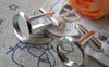 Accessories - 10 Pcs Of Silver Tone Lovely Cuff Links Cufflinks With Round Bezel Setting Match 12mm Cameo A2618