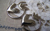 Accessories - 10 Pcs Of Silvery Gray Nickel Tone Filigree Crown Heart Ring Charms 20x23mm A2930