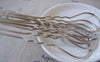 Accessories - 10 Pcs Of Silvery Gray Nickel Tone Hairpin Hair Clips 30x105mm A4164