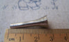 Accessories - 10 Pcs Of Silvery Gray Nickel Tone Spring Wire Coil Bead Caps 10x25mm A1947
