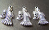 Accessories - 10 Pcs Of Tibetan Silver Antique Silver Fairy Pendants Charms 29mm A3045
