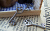 Accessories - 10 Pcs Of Tibetan Silver Antique Silver Filigree Key Charms 10x24mm A1245