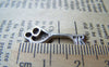 Accessories - 10 Pcs Of Tibetan Silver Antique Silver Filigree Key Charms 10x24mm A1245