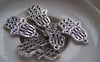 Accessories - 10 Pcs Of Tibetan Silver Antique Silver Hamsa Hand Charms 17x25mm A4411