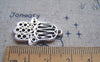 Accessories - 10 Pcs Of Tibetan Silver Antique Silver Hamsa Hand Charms 17x25mm A4411