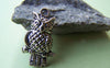 Accessories - 10 Pcs Of Tibetan Silver Antique Silver Lovely Owl Charms 12.5x21.5mm A1856