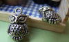 Accessories - 10 Pcs Of Tibetan Silver Antique Silver Lovely Owl Charms 13x16mm A1837