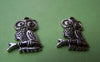 Accessories - 10 Pcs Of Tibetan Silver Antique Silver Lovely Owl Charms 14x19mm A1838