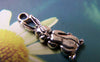 Accessories - 10 Pcs Of Tibetan Silver Antique Silver Lovely Rabbit Charms 10x23mm A4334